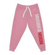 Athletic Joggers with 'Movement is Medicine' Design, Activewear, Fitness Pants, Yoga Trousers, Gym Wear, Casual Loungewear