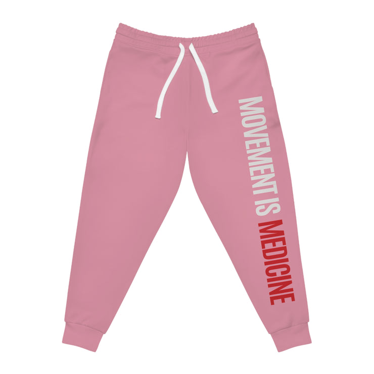 Athletic Joggers with 'Movement is Medicine' Design, Activewear, Fitness Pants, Yoga Trousers, Gym Wear, Casual Loungewear