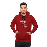 He Is Risen! Red Athletic Hoodie - Inspirational Workout Wear, Easter Gift, Faith-Based Apparel, Casual Hoodie, Religious Fitness Gear
