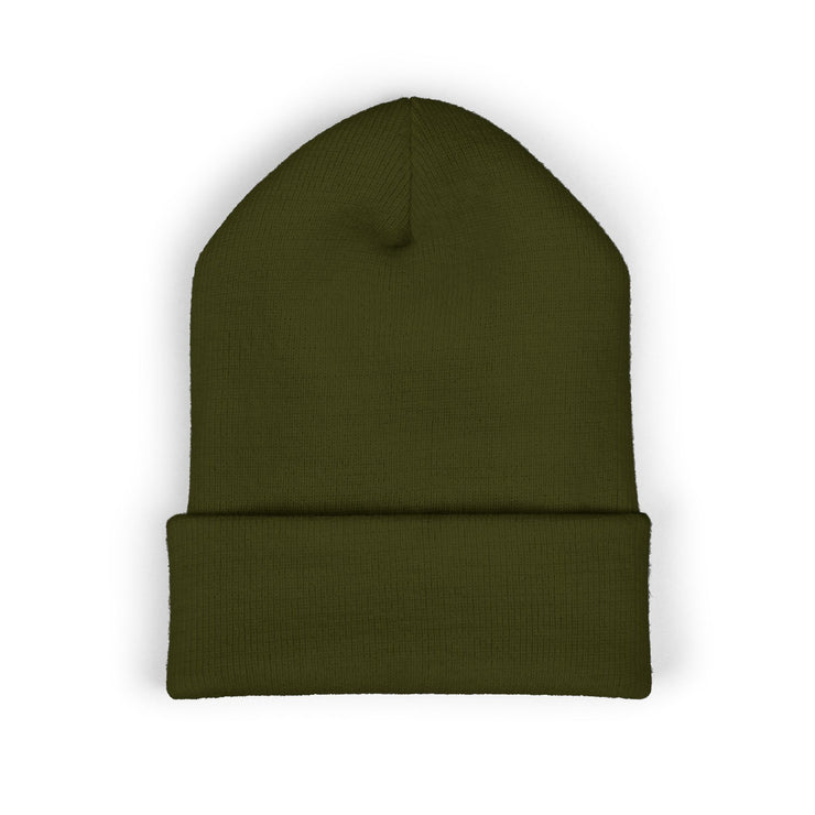 Earth Strong Embroidered Classic Cuffed Beanie, Winter Hat, Gift for Her, Warm Beanie, Cozy Accessory, Fashion Statement