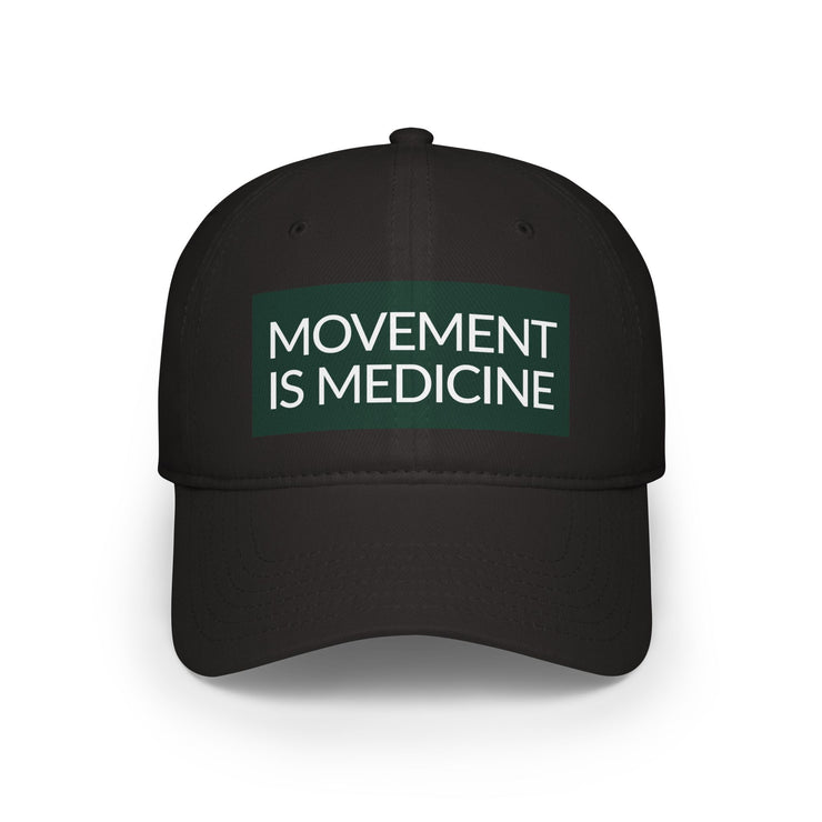 Movement is Medicine Low Profile Baseball Cap, Casual Cap, Sporty Hat, Gift for Active Individuals, Fitness Cap, Everyday Wear