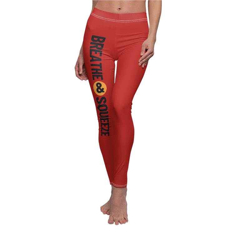 Red Motivational Leggings for Women, Fitness Apparel, Activewear, Workout Leggings, Casual Wear, Gift for Her