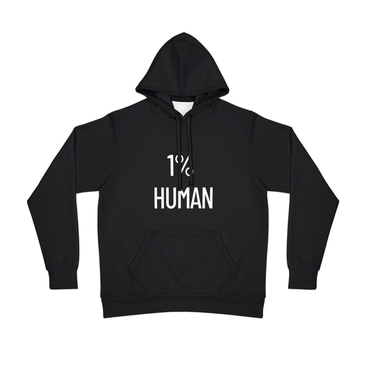 1% Human Athletic Hoodie - Unisex Workout Sweatshirt, Funny Gift, Gym Wear, Casual Outfit, Unique Apparel