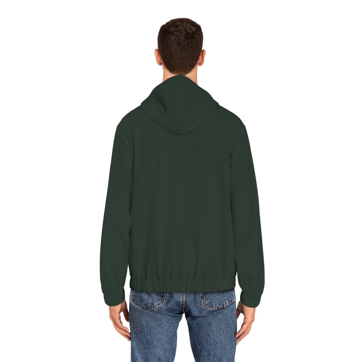 Earth Strong Fitness Hoodie - Men's Full-Zip, Activewear, Sports Jacket, Gym Gear, Eco-Friendly Apparel