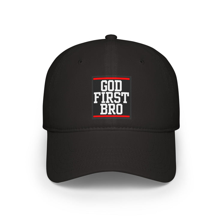 God First Bro Baseball Cap, Low Profile Cap for Men, Faith-Based Gift, Cool Casual Headwear, Summer Accessory, Daily Style