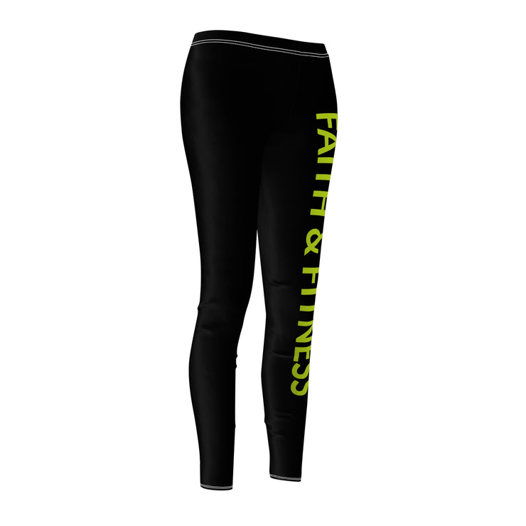 Faith & Fitness Women's Casual Leggings, Motivational Workout Pants, Activewear, Gym Leggings, Yoga Apparel, Fitness Gifts