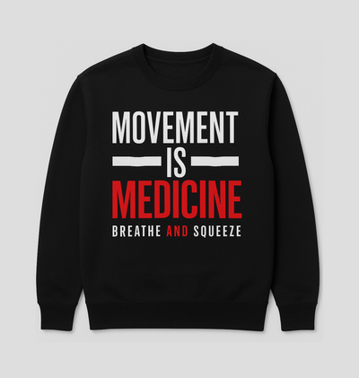 Movement is Medicine Eco-Friendly Sweatshirt, Unisex Crewneck, Fitness Apparel, Gift for Health Enthusiasts, Workout Clothing