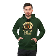 Earth Strong Athletic Hoodie - Empowering Activewear, Gym Sweatshirt, Nature Lover Gift, Fitness Apparel, Motivational Hoodie